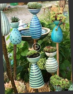 + + landscape ideas, yard decor Diy Yard Art, Fix A Zipper, Ponds Backyard, Diy Yard, Garden Art Sculptures, Garden Art Diy, Beautiful Flowers Pictures, Art Sculptures, Landscape Ideas