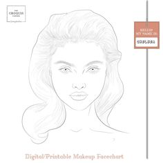 "DO YOU WANT TO TAKE YOUR LOVE FOR MAKEUP AND DIGITAL PAINTING TO THE NEXT LEVEL?! Most professional makeup artists use face charts to experiment with and plan makeup looks for their clients and professional shoots regularly. ➠How to Use This FaceChart Use this digital face chart to become the next top \"Digital Makeup Artist\", and create beautiful makeup looks in Procreate, Photoshop, or any other design app/software you desire! ➠What's included: Easy to print, high-quality PDF File High Quali Procreate Face Template, Face Chart For Makeup Practice, Makeup Template Face Make Up, Face Chart Makeup Blank Templates, Face Template Makeup, Blank Face Template, Makeup Charts Face Blank, Digital Makeup, Realistic Makeup