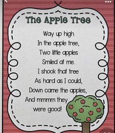 an apple tree poem for kids to read