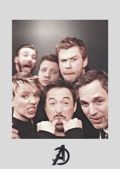 a group of people posing for a photo with the caption'avengers 4 '