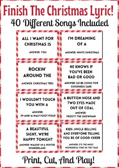 the christmas song printable for kids to play