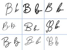 the letters and numbers in cursive handwriting