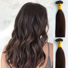 Length: 18" Color: # 3 Medium Dark Brown Style: Nail (U) Tip, Extension Texture: Straight Hair Type: 100% Human Remy Hair Grade: Aaaa Total Weight: 100 Grams (Each Strand= 1 Gram) Quantity: 100 Strands/Pack Medium Length Hair Extensions Brown, Balayage Straight, Dark Brunette Hair, Honey Brown Hair, Brown Hair Looks, Brown Hair Dye, Balayage Hair Dark, Nail Tip, Brown Hair Balayage