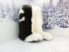 Exclusive brown white color fur boots! They are perfect combination of gorgeous look and warmth. Lined by a genuine sheepskin. Outside part is made of a real goat fur. Boots are designed for women who love the uniqueness and warmth, as withstand up to 50 degrees Celsius below zero. 37-39cm tall (depends on size and skin) COLORS: EACH PAIR IS INDIVIDUAL! it can be more brown or black or white (creamy). Length and thickness of fur is different too. Please, contact. These beautiful boots are availa Yeti Boots, Women Winter Boots, White Goat, Boots Long, Fur Snow Boots, Below Zero, Skin Colors, Beautiful Boots, Fur Boots