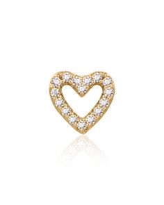 This cartilage stud earring features intricately crafted heart-shaped gems that glisten with every movement, reminiscent of the gentle beating of the heart. Perfect for adorning cartilage piercings or any other ear piercings, this stud adds a touch of glamour and charm to any ensemble. Its timeless design and versatile appeal make it a must-have accessory for those who appreciate beauty and elegance in every detail. Whether you're expressing your love or simply elevating your everyday style, the Gold Heart-shaped Elegant Piercings, Elegant Gold Heart Piercings, Elegant Gold Heart-shaped Piercings, Elegant Heart-shaped Single Cartilage Earring, Gift Cartilage Earrings With Sparkling Stones, Elegant Heart Shaped Cartilage Earrings As Gift, Elegant Heart-shaped Cartilage Earrings As Gift, Heart-shaped Piercings With Heart Charm For Gift, Heart Charm Piercings For Gift