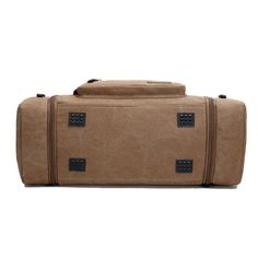 ITEM DETAILS   Type of sports: Fitness 
Material: Canvas 
Color : Black/Gray/Coffee/Khaki/Blue 
Style : Fashion gym Sport bags 
Gym Bags Type : Sports Duffles 
Size: 54*24*26CM/ 21.26" *9.45"*10.23"      ITEM OVERVIEW  The Extra Large Travel Canvas Duffle Bag is a must-have for any frequent traveler. Made with high-quality cotton canvas material, this bag is durable and long-lasting. The bag features a spacious main compartment that can hold all your clothes, shoes, and other travel essentials. It also has multiple pockets for organizing your smaller items like phones, wallets, and passports. The bag comes with sturdy handles and an adjustable shoulder strap for easy carrying.   
Suitable size: 21.3" (54 cm) x 10.2" (26 cm) x 9.4" (24 cm), multi-pocket design on the side for easy storage Large Capacity Brown Travel Bag For Outdoor Activities, Large Capacity Khaki Canvas Travel Bag, Brown Large Capacity Travel Bag For Outdoor Activities, Brown Large Capacity Travel Bag For Outdoor, Brown Large Capacity Travel Bag, Practical Brown Travel Bag With Large Capacity, Practical Brown Duffle Bag With Luggage Sleeve, Khaki Rectangular Canvas Travel Bag, Practical Large Capacity Brown Travel Bag