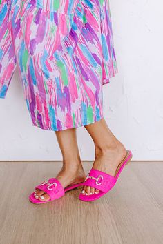 This sandal runs more true to size In Hot, Hot Pink, Running, Sandals, Luxury Fashion, Pink, Fashion Trends