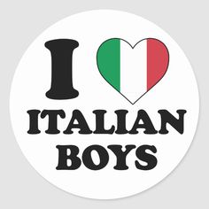 i love italian boys stickers