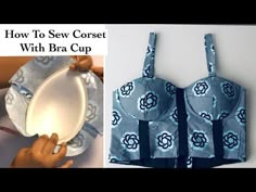 how to sew an origami bowl with bra cup