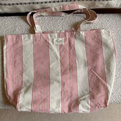 New Never Used Szane Tote - Pink & Cream Stripe. No Marks Or Signs Of Wear. 19.5in Wide 15.5in Tall Shoulder Straps Approx 10in Tall Womens Tote Bags, Shoulder Straps, Daisy, Tote Bag, Cream, Signs, Pink, Women Shopping, How To Wear