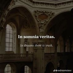 an old building with the words in somma veritas, i'm dreams there is truth