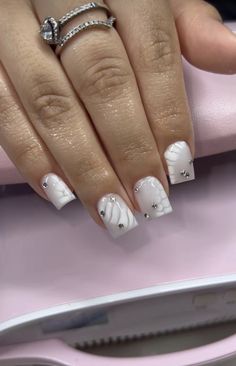 Short Frenchies Acrylic Nails, Shorties Nail Designs, Frenchies Acrylic Nails, Mail Sets, Short Frenchies, Teen Nails, Mickey Nails, Cute Nail Ideas