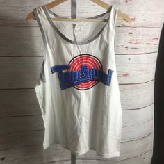 -Size: M -New With Tags!! -Comes From A Clean And Smoke Free Home! Next Day Shipping No Trades. Sold As Is. Offers Welcome!!! White Graphic Tee Tank Top With Crew Neck, Space Jam Family Halloween Costume, Family Space Jam Costumes, Casual White Cotton Tank Top, Space Jam Couple Costume, White Relaxed Fit Tank Top With Letter Print, White Graphic Tee Tank Top For Streetwear, White Graphic Tee Crew Neck Tank Top, 90s Style White Tank Top For Streetwear