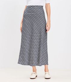 With a comfy pull-on waist, this flowy, fluid woven midi skirt is an irresistibly effortless dose of romance for your routine. Elasticized waist.,Hit:Hit: Midi - Hits at mid-calf,Imported:Imported,Length:34" long,Fabrication:100% Polyester,Garment Care:Machine Washable Loft Bias Midi Skirt Size XS Deep Space Blue Women's by Loft Size Regular - XS Deep Space Blue Women's Regular, A-Line, Skirt, 100%, Polyester, Machine, Washable Versatile Midi Maxi Skirt For Spring, Versatile Midi Skirt For Spring, Viscose Flowy Maxi Skirt With Lining, Flowy Elegant Rayon Skirt, Flowy Long Viscose Skirt, Flowy Viscose Skirt For Summer, Flowy Viscose Lined Skirt, Flowy Lined Skirt Made Of Viscose, Casual Viscose Maxi Skirt With Lining