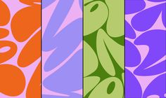 an image of four different color patterns