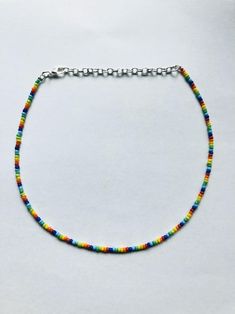 Rainbow beaded choker seed bead rainbow choker boho small | Etsy Adjustable Rainbow Beaded Choker Necklaces, Handmade Rainbow Beaded Choker Necklaces, Handmade Rainbow Choker Beaded Necklaces, Rainbow Round Beads Adjustable Choker, Rainbow Beaded Choker With Round Beads, Handmade Rainbow Beaded Choker Necklace, Adjustable Rainbow Choker With Round Beads, Adjustable Rainbow Beaded Choker, Rainbow Beaded Necklace For Festivals