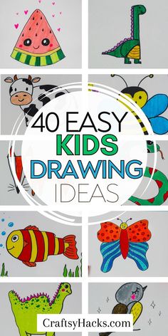 the top 10 easy kids's drawing ideas that are great for art projects and crafts