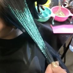 Gorgeous glitter hairstyle ideas | Hairstyle tutorial ideas | Easy hairstyle ideas Glitter Hair Extensions, Hair Sparkles, Funky Hair Accessories, Glittery Hair