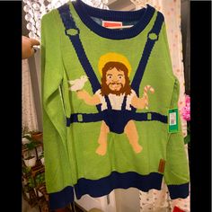 Sweet Baby Jesus Ugly Christmas Sweater If Jesus Is The Son Of God, Guess Who That Makes You? Fun To Show Off To Co-Workers And Friends. Well Made, Warm And Comfortable Sweater. Size:S 100% Acrylic. Care: Machine Wash Cold, Only Non-Chlorine Bleach When Needed, Hang Dry, Cool Iron On Reverse Side Or Dry Clean Baby Ugly Christmas Sweater, Ugliest Christmas Sweater, Tacky Sweater, Diy Ugly Christmas Sweater, Elf Sweater, Tacky Christmas Sweater, Santa Sweater, Sweater Ideas, Ugly Xmas Sweater