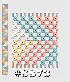 an image of some type of pattern with the numbers in different colors and patterns on it