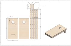 the plans for a wooden table and bench