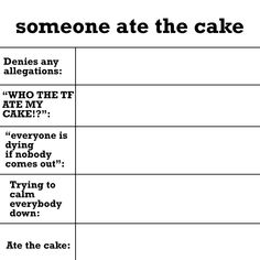 a table with some words on it and an image of someone at the cake sale