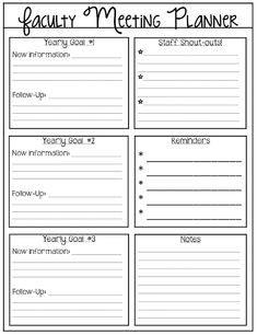 a printable meeting planner for the new year