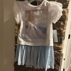 Disney Brand 2t Elsa Shirt And Dress Set Donald Duck Costume, Minnie Mouse Skirt, Shirt And Dress, Disneyland Princess, Elsa Shirt, Disney Toddler, Disney Girls, Dress Set, Baby Disney