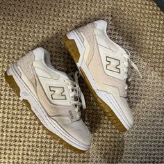 Size Women’s 7 Or Men’s 5.5 Color: White Beige / Sea Salt With Linen And Stoneware Worn Twice, Excellent Condition, Comes With Box New Balance 550s, White Beige Color, New Balance White, Shoes New Balance, New Balance Shoes, White Beige, Beige Color, Sea Salt, Cream White