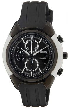 Citizen CA0286-08E Eco-Drive Chronograph Men's Watch Black Rubber Strap Citizen CA0286-08E Eco-Drive Chronograph Men's Watch Black Rubber Strap Click image to enlarge Description Brand new item, comes in original box with manual. MSRP: $345 - Eco-Drive function (rechargeable by light cell). Please charge watch under the light before using (see instruction). - Stainless Steel/Plastic Case, Black Rubber Strap. - Chronograph Functions, Date Window. - Black Dial. - Case Diameter: 45mm (approximate) Classic Outdoor Chronograph Watch, Black Digital Watch With Chronometer, Outdoor Analog Chronograph Watch With Round Dial, Citizen Watch, Mens Watches Black, Pretty Images, Eco Drive, Under The Lights, Black Watch