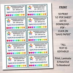 the printable rainbow party ticket is ready to be used