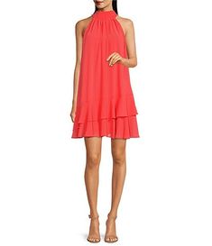 Women's Cocktail & Party Dresses | Dillard's A-line Halter Dress For Cocktail, Sleeveless Halter Dress For Spring, Sleeveless Halter Cocktail Dress For Spring, Sleeveless Halter Dress For Spring Cocktail, Cocktail Party Dresses, Womens Cocktail Dresses, Midi Short Sleeve Dress, Short Sleeve Dress, Dillard's