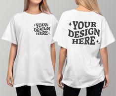 Oversized Tops With Custom Print, Oversized White Tops With Custom Print, White Oversized Shirt With Custom Print, Oversized Short Sleeve Tops With Branding, Oversized Short Sleeve Shirt With Branding, Oversized White Top With Custom Print, White Tee Mockup, Mock Up T Shirt, Tee Mockup