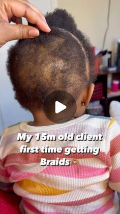 Kids Hairstylist ❤️ on Instagram: "Baby girl started off upset but ended her service being happy & loving her hair🥰 -Patience is 🔑 Always trust the process♥️ - - - #hairgrowth #hairvideos #knotless #mediumknotless #explore #supportblackbusinesses #braidedhairstyles #braidinspiration #braidsformen #boybraids #naturalbraids #protectivehairstyles #hairinspo #texasbraiders #hairgrowth #trendingreels #fyp #hairloss #curlyhairstyles #naturalhairstyles #simplehairstyles #kidsbraids #easyhairstyles #hairstyles #hairtransformation #hairtutorial #childrenhairstyles #naturalhairdaily #toddlerhairstyles #hairgoals" Hảir Style For Baby Girl, Lil Kids Hairstyles Black, Kids Fulani Braids Hairstyles, Toddlers Hairstyles Girl Black, Girl Twist Hairstyles Kids Black Little, Babies Hairstyles Girl, Baby Braid Styles Short Hair, Black Baby Hairstyles Short Hair, Children Braids Hairstyles Black