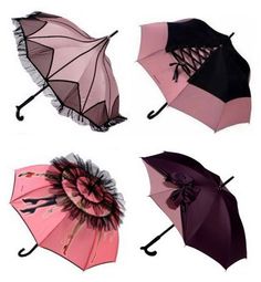 Elegant parasols. Fancy Umbrella, Cute Umbrellas, Pink Umbrella, Chantal Thomass, Singing In The Rain