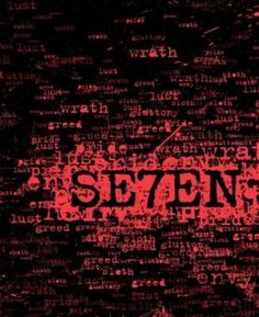 the word sever written in red and black on a dark background with words all over it