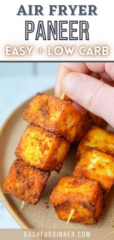 air fryer paneer is an easy and low carb appetizer