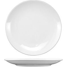 an empty white plate on a white background