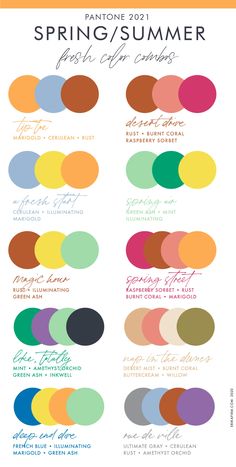 the spring and summer color palettes