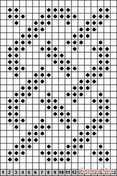 a cross stitch pattern with black and white dots