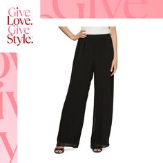 in stock Chic Wide Leg Pants For Spring Evenings, Versatile Spring Party Pants, Summer Evening Bottoms With Elastic Waistband, Chic Evening Bottoms For Summer, Spring Evening Ankle-length Wide Leg Pants, Trendy Solid Color Evening Bottoms, Chic Summer Evening Bottoms, Chic Bottoms For Summer Evenings, Trendy Solid Color Bottoms For Evening