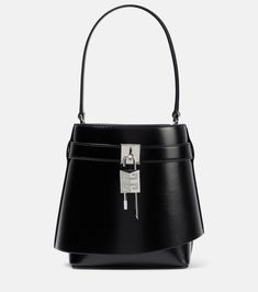 Shark Lock leather bucket bag in grey - Givenchy | Mytheresa Givenchy Shark, Givenchy Bag, Drawstring Bucket Bag, Leather Bucket Bag, Bag Trends, Leather Bucket, Stitching Leather, Style Guide, Signature Logo