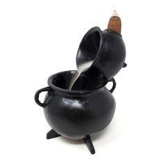 5 Polyresin Backflow Incense Burner - Cauldron - Magick Magick.com Metaphysical Store, Backflow Incense Burner, Apartment Stuff, Incense Cone, Backflow Incense, Halloween 2013, Fire Safe, Home Altar, Meditation Space