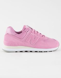 Girly Tennis Shoes, Pink New Balance Shoes Outfit, New Balance 574 Shoes, New Balance 574 Womens, Cute Running Shoes, Pink New Balance, New Balance Shoe, Pink Tennis Shoes, Glam Shoes