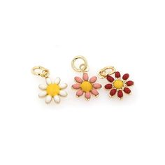 *Here is the best place to shop fashionable, stylish jewelry with premium quality and competitive price!We specialize in LARGE BULK ORDERS and can offer WHOLESALE PRICING - please ask if you have any questions. https://www.etsy.com/shop/ZhenAiaDesigns *Description: Flower Necklace, 18K Gold Filled Enamel Charm, Botanical Charm, Flower Pendant, DIY Jewelry Accessory 10x7x2.5mm *Quantity:1pcs/5pcs/10pcs/package *Material:Nickel Free Brass Plated  Size: 10x7x2.5mm *Quantity:1pcs/5pcs/10pcs/package Yellow Gold Enamel Jewelry With Flower Charm, Enamel Pendant Necklace With Flower Charm, Enamel Flower Pendant Necklace With Flower Charm, Enamel Flower Charm Necklace, Flower-shaped Enamel Necklaces For Gifts, Pendant Diy, Accessories Diy Jewelry, Enamel Charms, Matching Bracelets