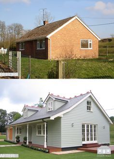 before and after pictures of a small house