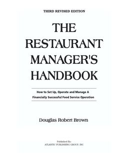 the restaurant manager's handbook