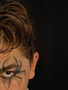 #makeup Easy Boy Halloween Makeup, Spooky Makeup Men, Men Halloween Makeup Easy, Halloween Makeup Ideas For Boys, Simple Halloween Makeup For Men, Simple Halloween Face Paint For Men, Mens Halloween Makeup Easy, Men Vampire Makeup, Male Halloween Face Paint