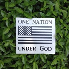 One Nation Under God Vinyl Decal. Car Decal Window Decal