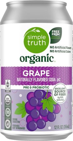 simple truth organic grape flavored soda